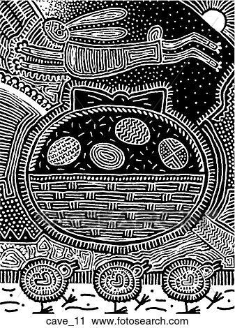 Clip Art - Pot of Gold - B&W. Fotosearch