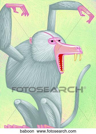 Baboon View Large Illustration Stock Illustration - Baboon. Fotosearch