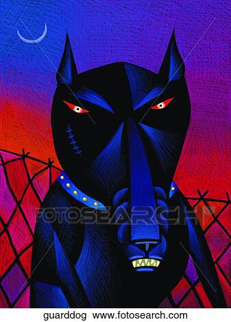 Drawing - Guard Dog. Fotosearch
