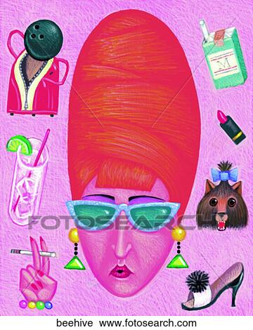 Beehive View Large Illustration Clip Art - Beehive. Fotosearch