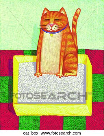Cat Box View Large Illustration Stock Illustration - Cat Box. Fotosearch