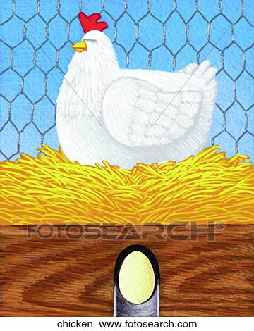 Chicken View Large Illustration Stock Illustration - Chicken. Fotosearch
