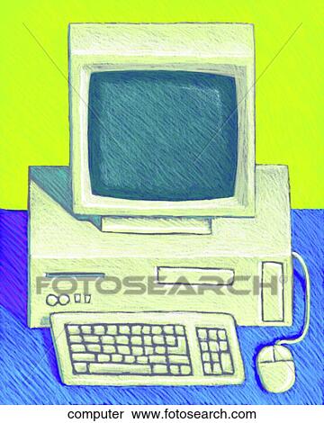 Computer View Large Illustration Stock Illustration - Computer. Fotosearch