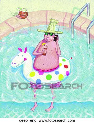 Deep End View Large Illustration Clip Art - Deep End. Fotosearch