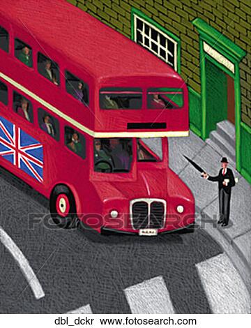 Double Decker View Large Illustration Stock Illustration - Double Decker. Fotosearch