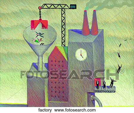 Factory View Large Illustration Stock Illustration - Factory. Fotosearch