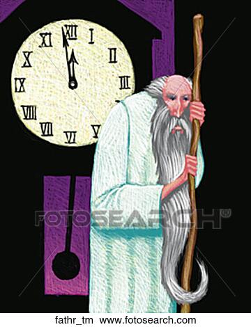 Stock Illustration - Fathr Time. Fotosearch