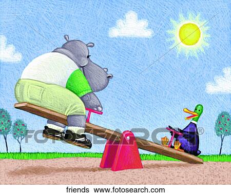 Friends View Large Illustration Stock Illustration - Friends. Fotosearch