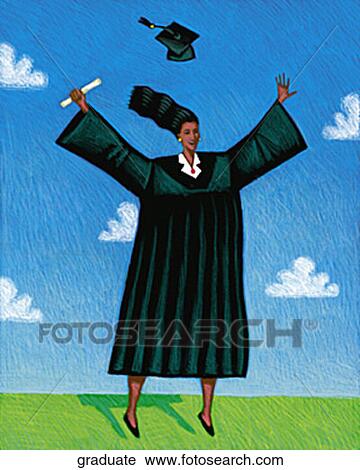 Graduate View Large Illustration Clip Art - Graduate. Fotosearch