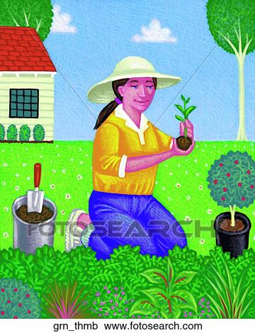 Clipart - Green Thumb. Fotosearch