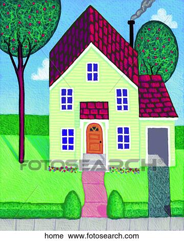 Home View Large Illustration Clip Art - Home. Fotosearch