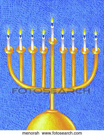 Menorah View Large Illustration Drawing - Menorah. Fotosearch