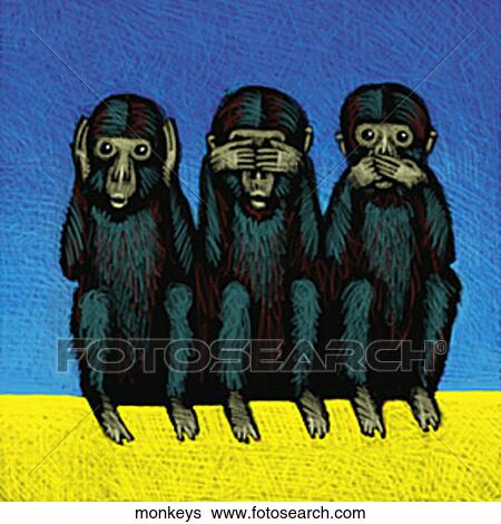 Monkeys View Large Illustration Stock Illustration - Monkeys. Fotosearch