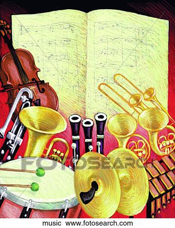 Music View Large Illustration Clipart - Music. Fotosearch