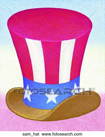 Sam Hat View Large Illustration Stock Illustration - Sam Hat. Fotosearch