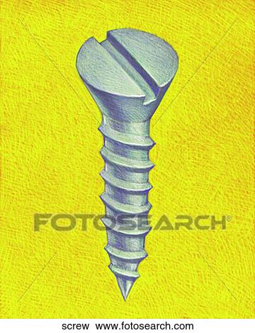 Screw View Large Illustration Stock Illustration - Screw. Fotosearch