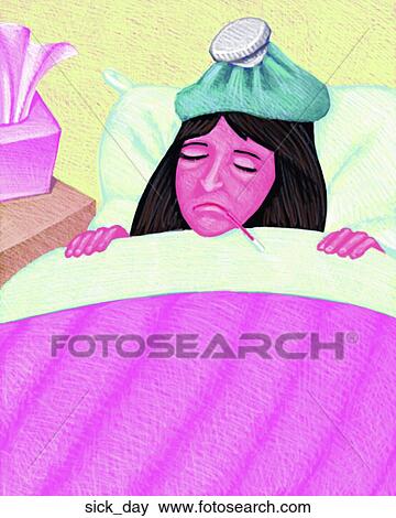 Stock Illustration - Sick Day. Fotosearch