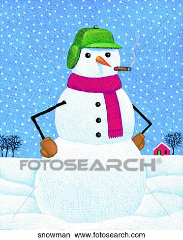 Stock Illustration - Snowman. Fotosearch