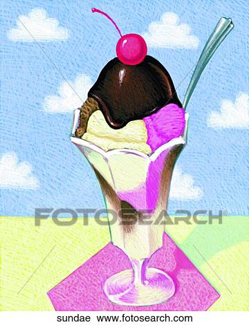 Clip Art - Sundae. Fotosearch