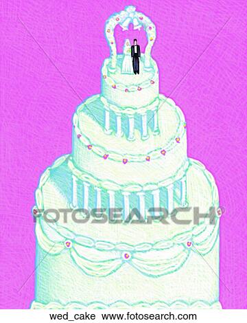 Clip Art - Wedding Cake. Fotosearch