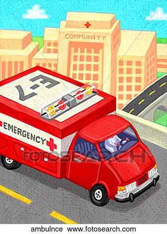 Ambulance View Large Illustration Clip Art - Ambulance. Fotosearch