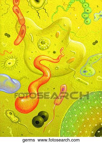 Germs View Large Illustration Stock Illustration - Germs. Fotosearch