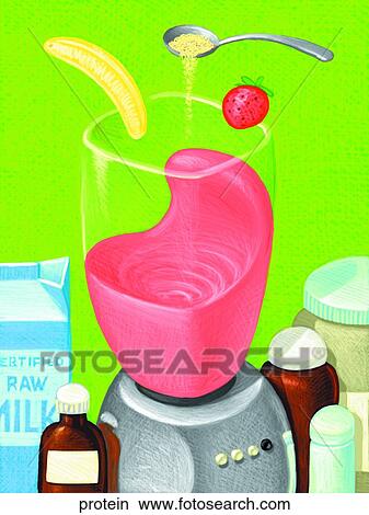 Protein View Large Illustration Stock Illustration - Protein. Fotosearch