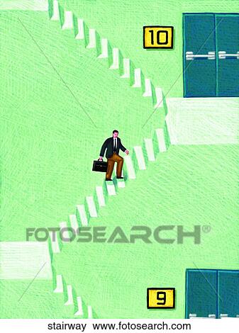 Stairway View Large Illustration Stock Illustration - Stairway. Fotosearch