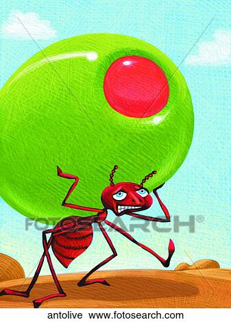 Ant Olive View Large Illustration Clip Art - Ant Olive. Fotosearch