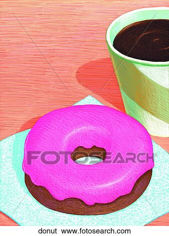 Donut View Large Illustration Stock Illustration - Donut. Fotosearch