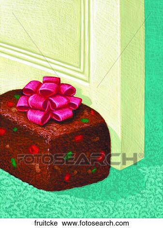 Fruitcake View Large Illustration Clip Art - Fruitcake. Fotosearch