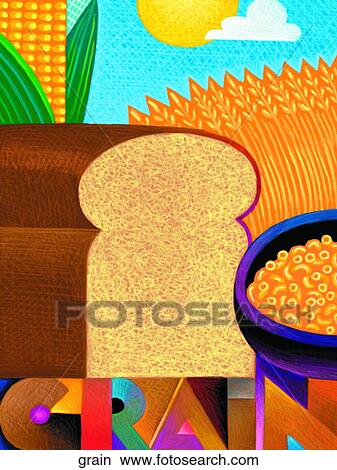 Grain View Large Illustration Stock Illustration - Grain. Fotosearch