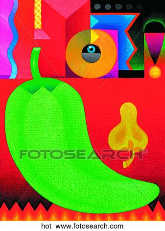 Hot View Large Illustration Stock Illustration - Hot. Fotosearch