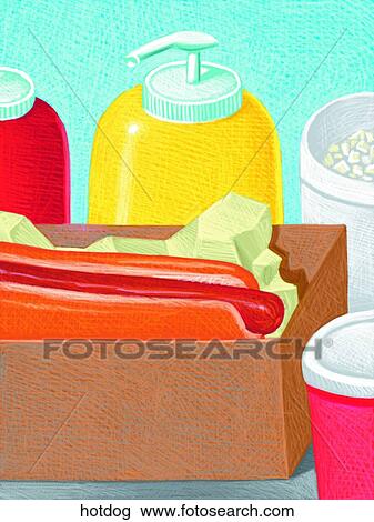 Hotdog View Large Illustration Drawing - Hotdog. Fotosearch