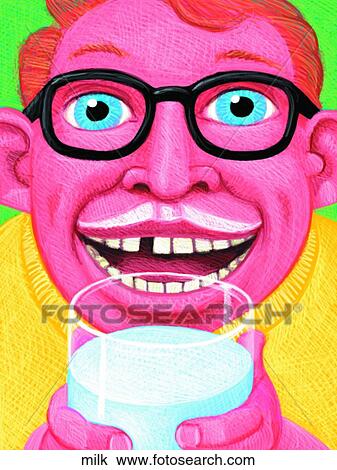 Milk View Large Illustration Drawing - Milk. Fotosearch