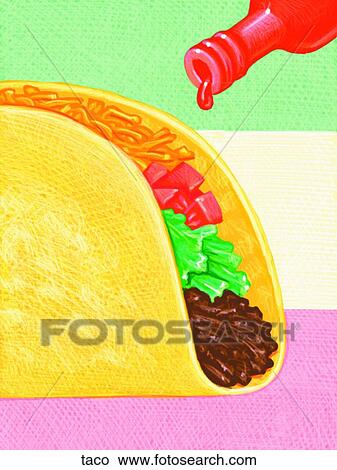 Taco View Large Illustration Stock Illustration - Taco. Fotosearch