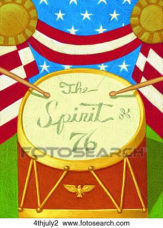4th of July 2 View Large Illustration Drawing - 4th of July 2. Fotosearch