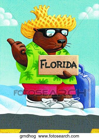 Groundhog Day View Large Illustration Drawing - Groundhog Day. Fotosearch