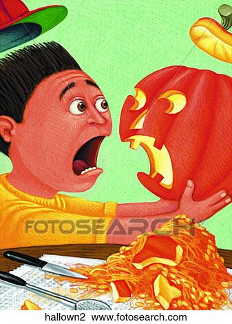 Halloween 2 View Large Illustration Drawing - Halloween 2. Fotosearch
