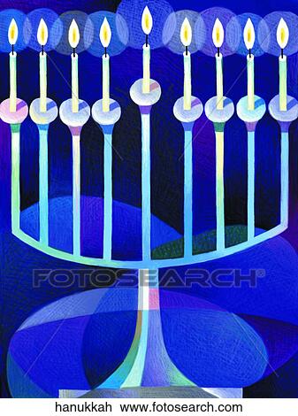 Drawing - Hanukkah. Fotosearch