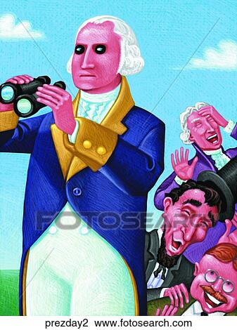 Presidents Day 2 View Large Illustration Drawing - Presidents Day 2. Fotosearch