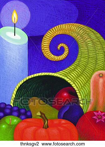 Drawing - Thanksgiving 2. Fotosearch