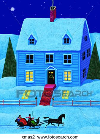 Xmas 2 View Large Illustration Drawing - Xmas 2. Fotosearch