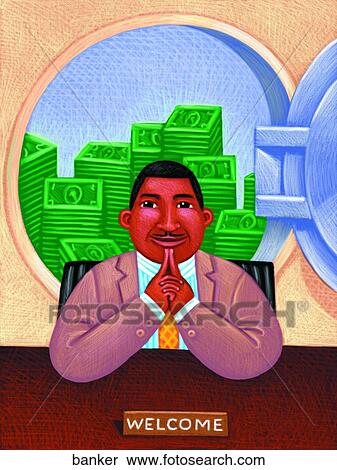 Banker View Large Illustration Stock Illustration - Banker. Fotosearch