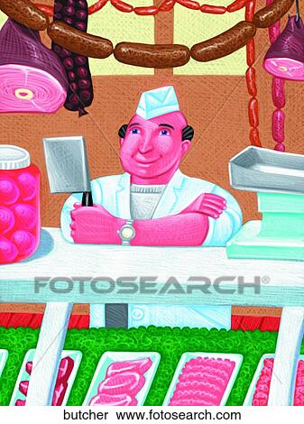 Butcher View Large Illustration Stock Illustration - Butcher. Fotosearch
