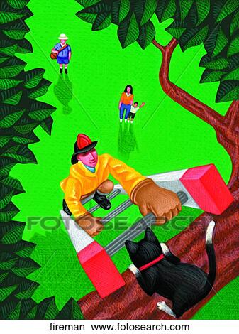 Stock Illustration - Fireman. Fotosearch