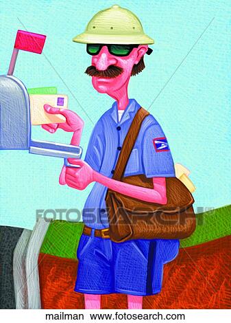 Mailman View Large Illustration Stock Illustration - Mailman. Fotosearch