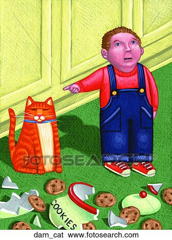 Stock Illustration - Darn Cat. Fotosearch