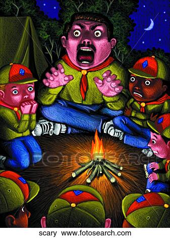 Scary View Large Illustration Stock Illustration - Scary. Fotosearch