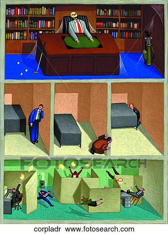 Corporate Ladder View Large Illustration Stock Illustration - Corporate Ladder. Fotosearch